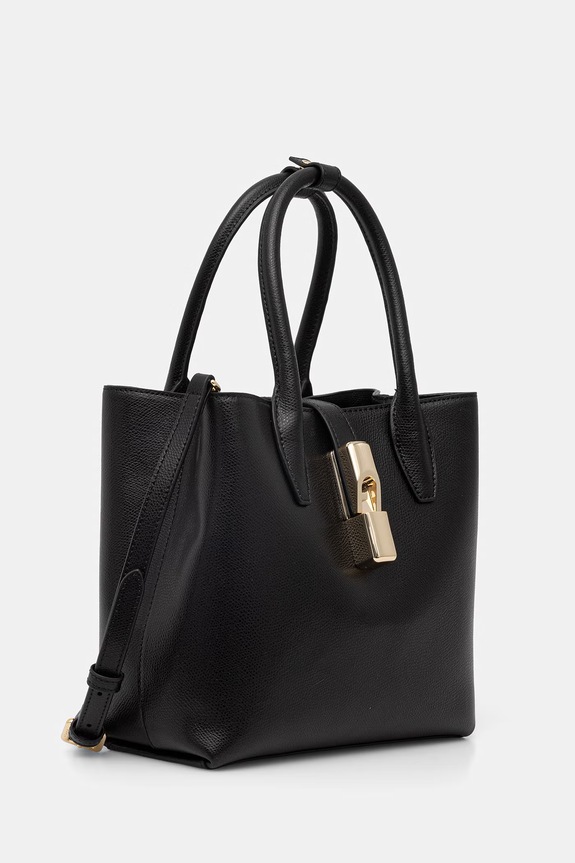 Furla crossbody kabelka dámska kožená Goccia S Tote Base 22 WB01949.ARE000.O6000 čierna SS26