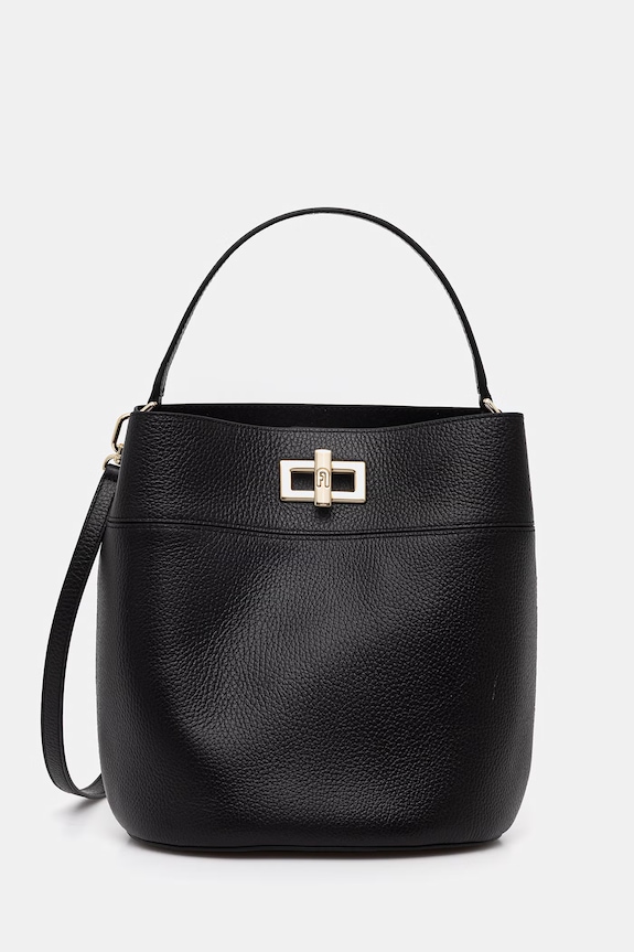Furla χιαστί Γυναικεία δερμάτινη Amelia M Bucket Bag μαύρο WB01953.HSF000.O6000