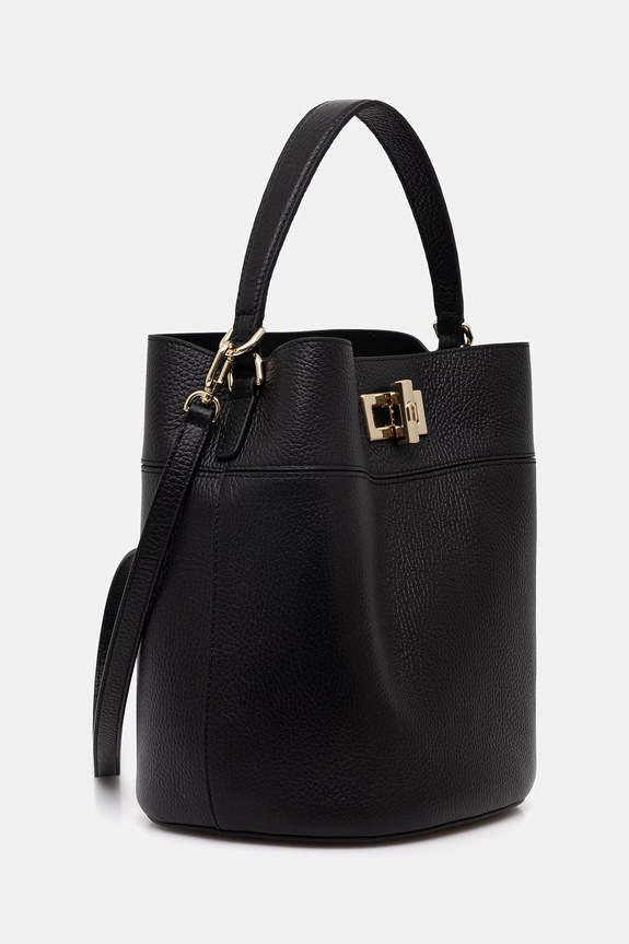 Furla χιαστί Γυναικεία δερμάτινη Amelia M Bucket Bag WB01953.HSF000.O6000 μαύρο SS26