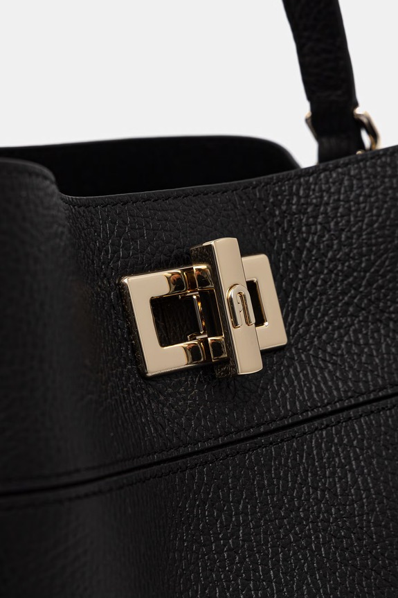 Αξεσουάρ Furla χιαστί Γυναικεία δερμάτινη Amelia M Bucket Bag WB01953.HSF000.O6000 μαύρο