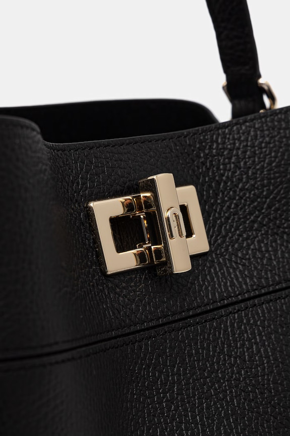 Αξεσουάρ Furla χιαστί Γυναικεία δερμάτινη Amelia M Bucket Bag WB01953.HSF000.O6000 μαύρο