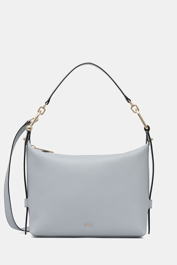 Furla torba za žene kožna Tonie M Hobo plava WB01964.A.0023.AR300