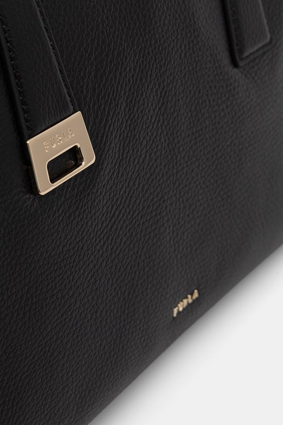 Furla Γυναικεία δερμάτινη shopper Olivia M Tote μαύρο WB01977.HSF000.O6000