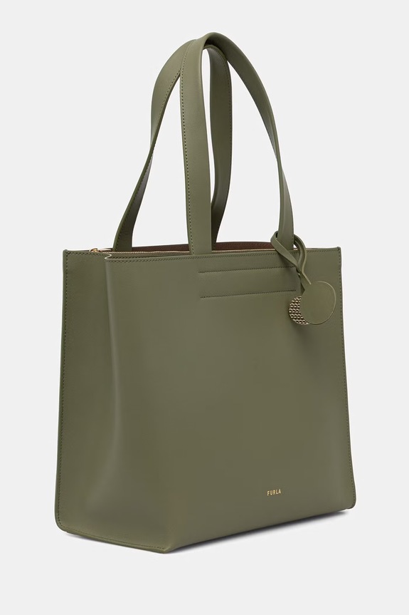 Furla shopper torba za žene kožna Divide It M Tote WB02037.BX3104.4555S zelena SS26