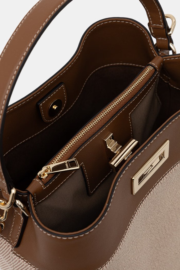 Furla borsa busta da donna in pelle Amelia M Bucket Bag WB01953.BX3542.TCO00 beige