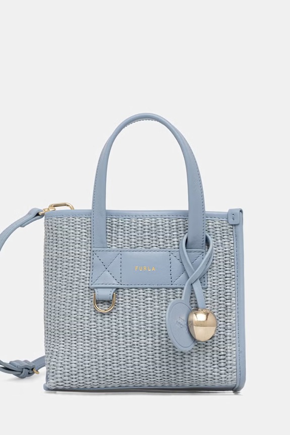 Furla kabelka dámska pletená Divide It Mini Tote modrá WB02068.BX4493.4938S