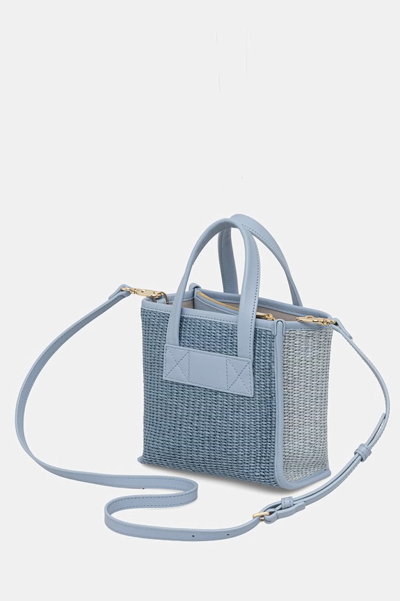 Doplnky Furla kabelka dámska pletená Divide It Mini Tote WB02068.BX4493.4938S modrá