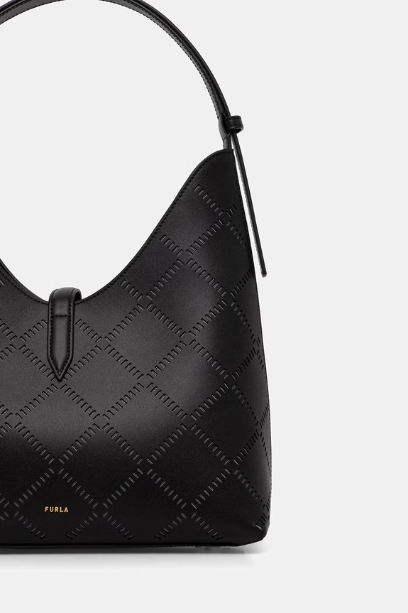 Αξεσουάρ Furla μικρή τσάντα γυναικεία δέρμα Goccia M Hobo WB01499.BX3947.O6000 μαύρο