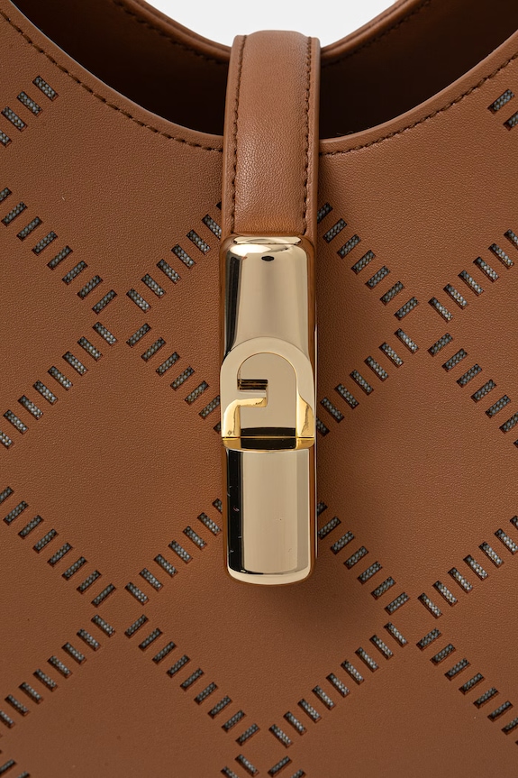 Furla hobo kabelka dámská kožená Goccia M Hobo hnědá WB01499.BX3947.RY000