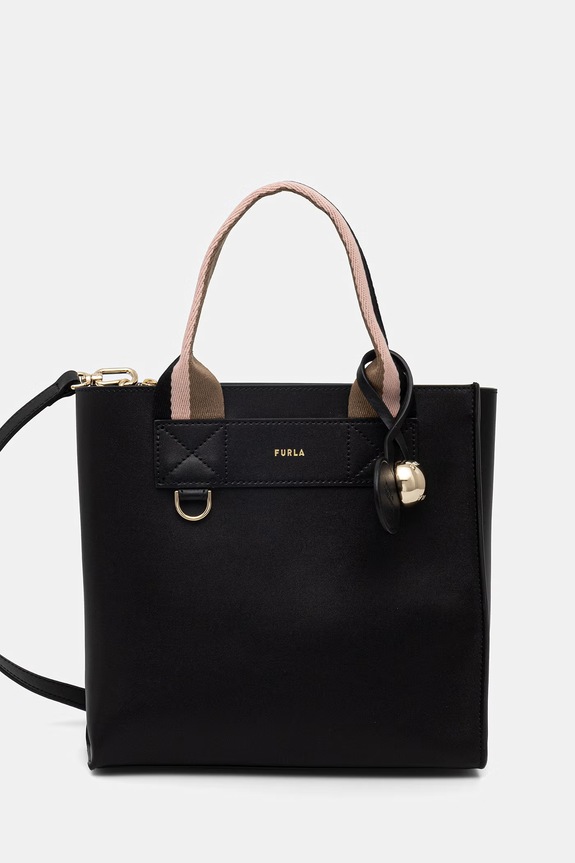 Furla crossbody torba za žene kožna Divide It S Tote crna WB02038.BX4467.TON00