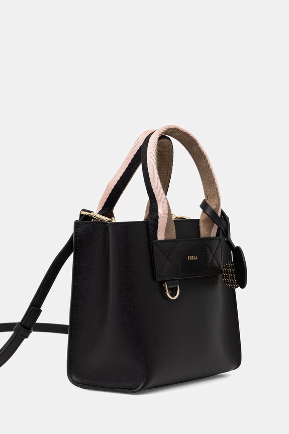 Furla crossbody torba za žene kožna Divide It Mini Tote WB02068.BX4467.TON00 crna SS26