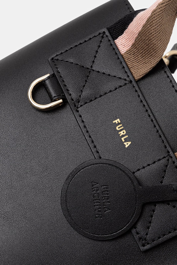 Furla crossbody torba za žene kožna Divide It Mini Tote crna WB02068.BX4467.TON00