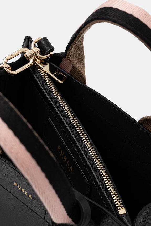 Furla crossbody torba za žene kožna Divide It Mini Tote WB02068.BX4467.TON00 crna
