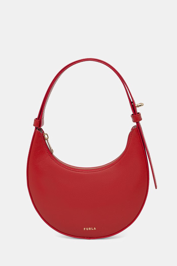 Furla μικρή γυναικεία δερμάτινη τσάντα Deliza Mini Shoulder Bag κόκκινο WE00649.AX0733.4484S