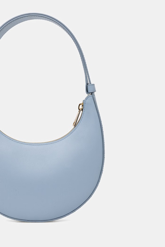 Dodaci Furla torbica polumjesec za žene kožna Deliza Mini Shoulder Bag WE00649.AX0733.CDZ00 plava