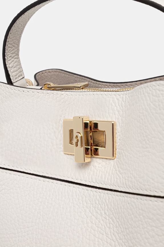 Furla torebka worek damska skórzana Amelia Mini Bucket Bag biały WE00879.HSF000.01B00