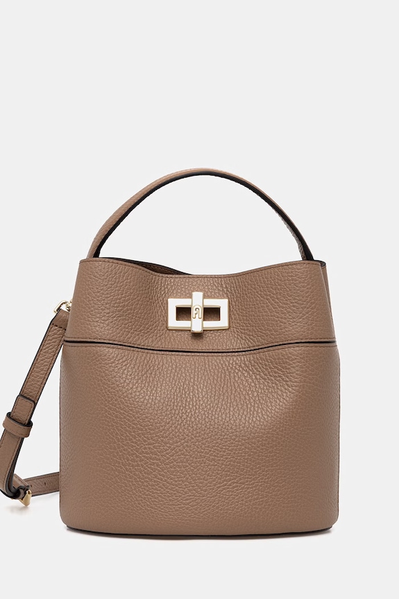Furla crossbody kabelka dámska kožená Amelia Mini Bucket Bag hnedá WE00879.HSF000.4489S