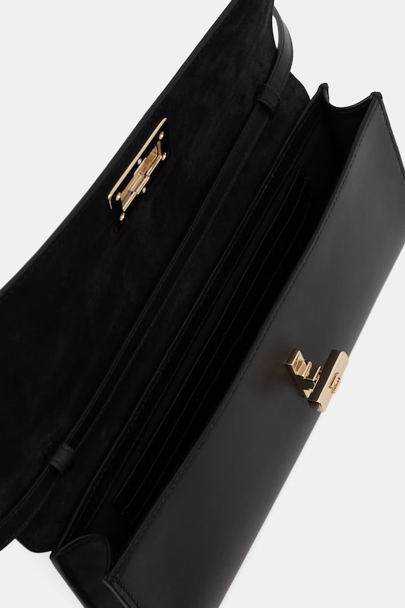 Furla τσάντα κλατς γυναικεία δερμάτινη Clara Crossbody Clutch WE00841.AX0733.O6000 μαύρο