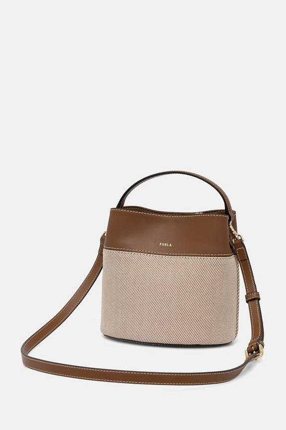 Dodatki Furla klasična torbica ženska Amelia Mini Bucket Bag WE00879.BX3542.TCO00 bež