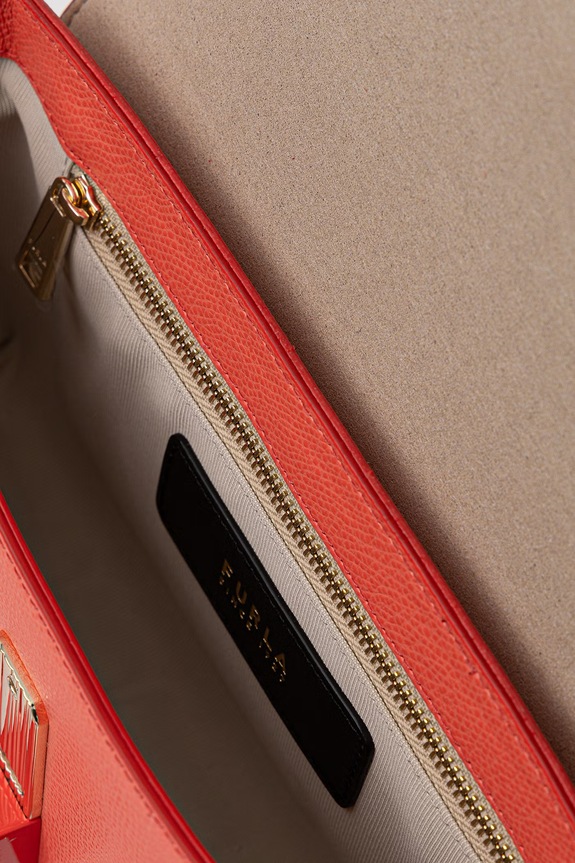 Furla crossbody kabelka dámska kožená Iride S Crossbody WB01826.ARE000.4477S oranžová