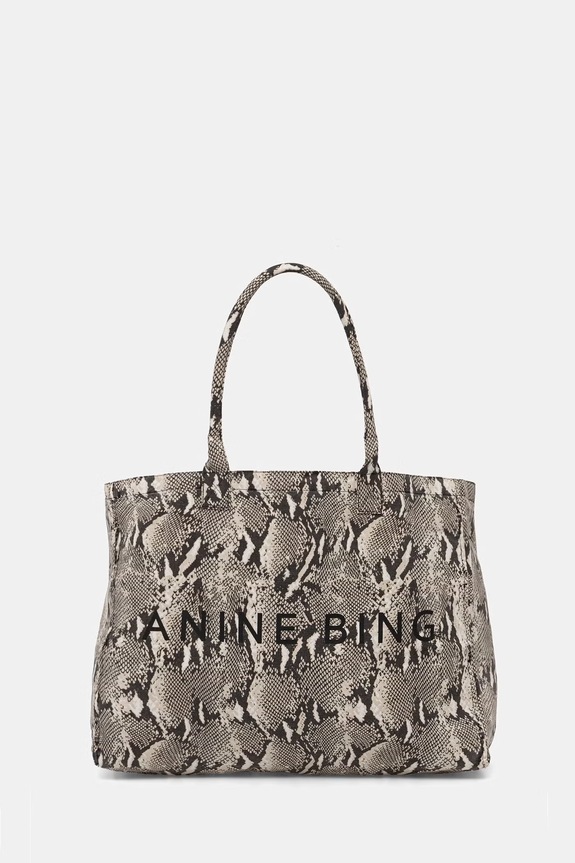 Anine Bing Leo tote bag Women's cotton beige A.13.11841.MTL100