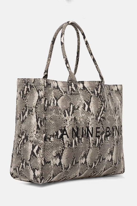 Anine Bing Leo tote bag Women's cotton A.13.11841.MTL100 beige SS26