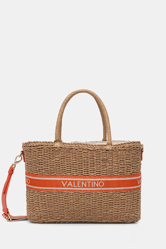 Valentino Bags geantă de plajă pentru femei BOHO bej VBGA0L01