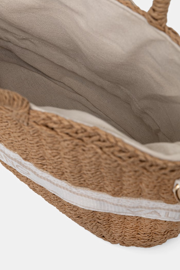 Valentino Bags geantă de plajă pentru femei BOHO bej VBGA0L04