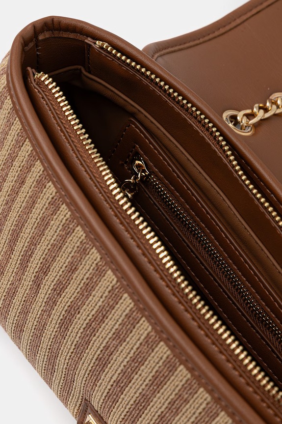 Valentino Bags crossbody kabelka dámska pletená SELENE VBS9PU09 béžová