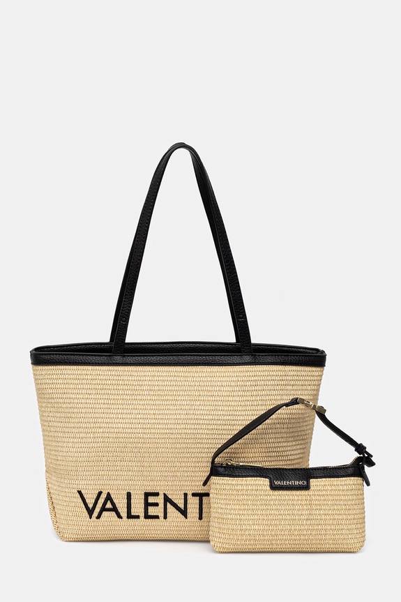 Valentino Bags torebka damska pleciona MAIAM beżowy VBS9TE01PAG