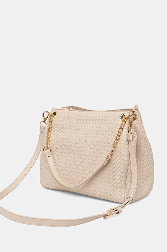 Akcesoria Valentino Bags torebka damska z imitacji skóry GEA VBS9UC02 beżowy