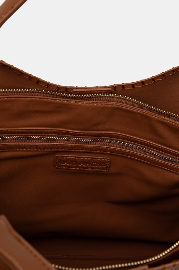 Valentino Bags torebka shopper damska z imitacji skóry ALEKSANDRA VBS9W901 brązowy
