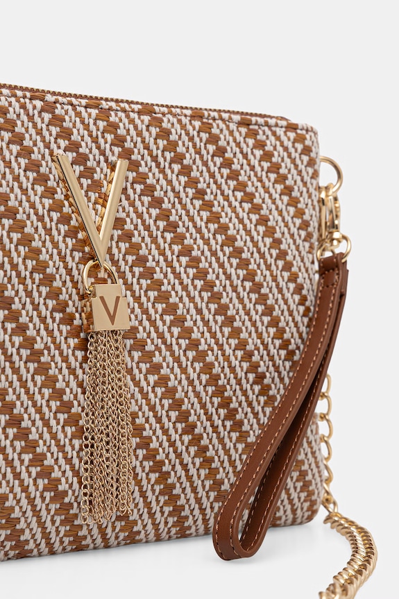 Valentino Bags geantă plic pentru femei DIVINA SUMMER maro VBS9XI19S