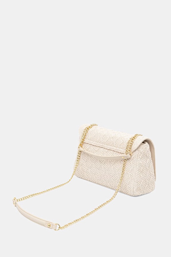 Doplnky Valentino Bags crossbody kabelka dámska pletená OCARINA SUMMER VBS9XL02PAG béžová