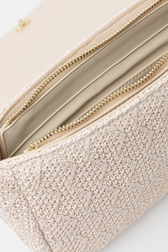 Valentino Bags crossbody kabelka dámska pletená OCARINA SUMMER VBS9XL02PAG béžová