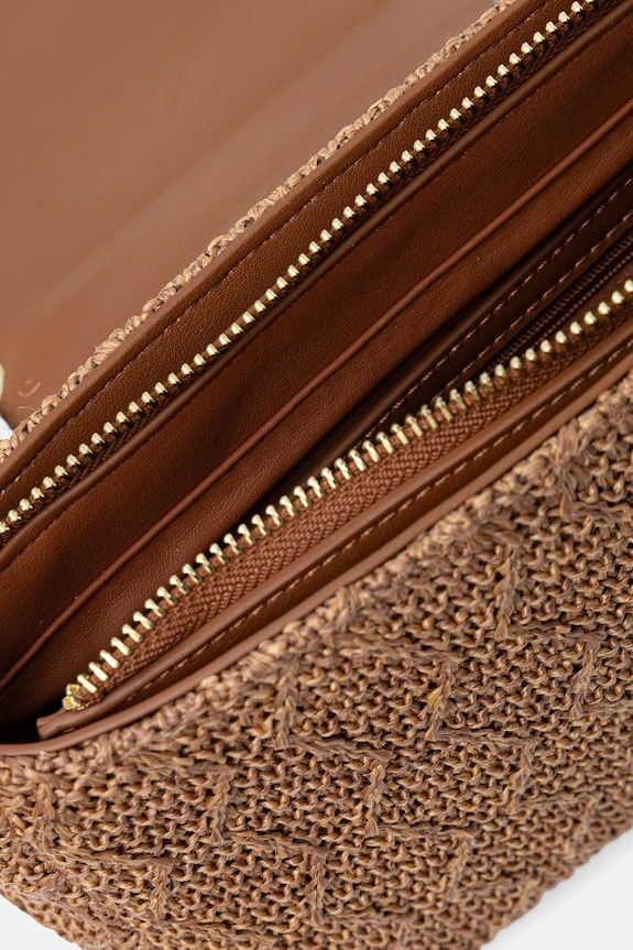 Valentino Bags crossbody kabelka dámska pletená OCARINA SUMMER VBS9XL02PAG hnedá