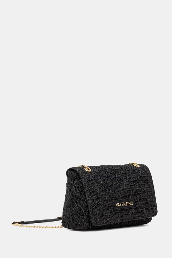 Valentino Bags crossbody kabelka dámska pletená OCARINA SUMMER VBS9XL02PAG čierna SS26