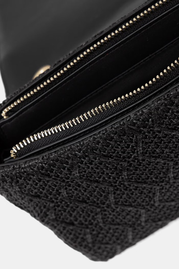 Valentino Bags crossbody kabelka dámska pletená OCARINA SUMMER čierna VBS9XL02PAG