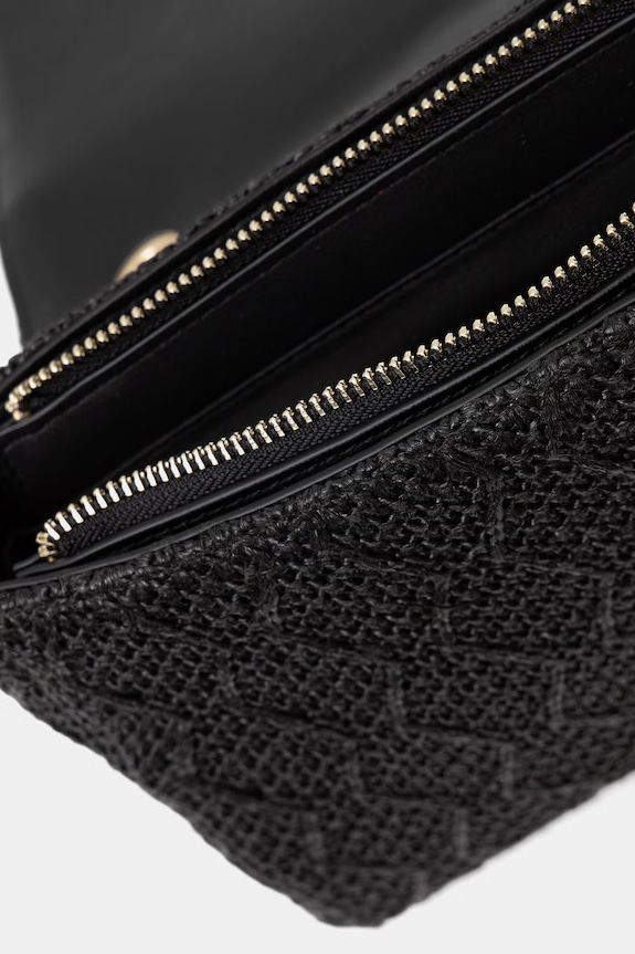 Valentino Bags crossbody kabelka dámska pletená OCARINA SUMMER čierna VBS9XL02PAG