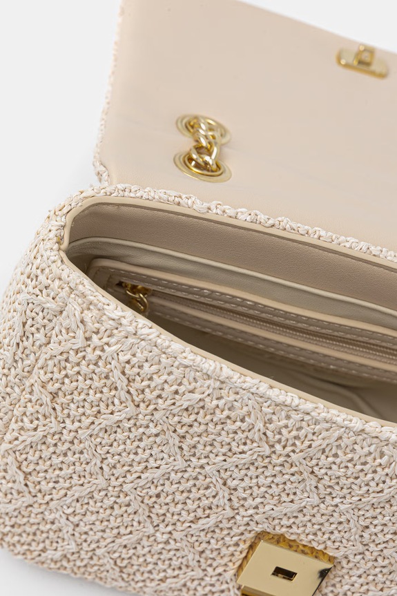 Valentino Bags crossbody kabelka dámska pletená OCARINA SUMMER VBS9XL05PAG béžová