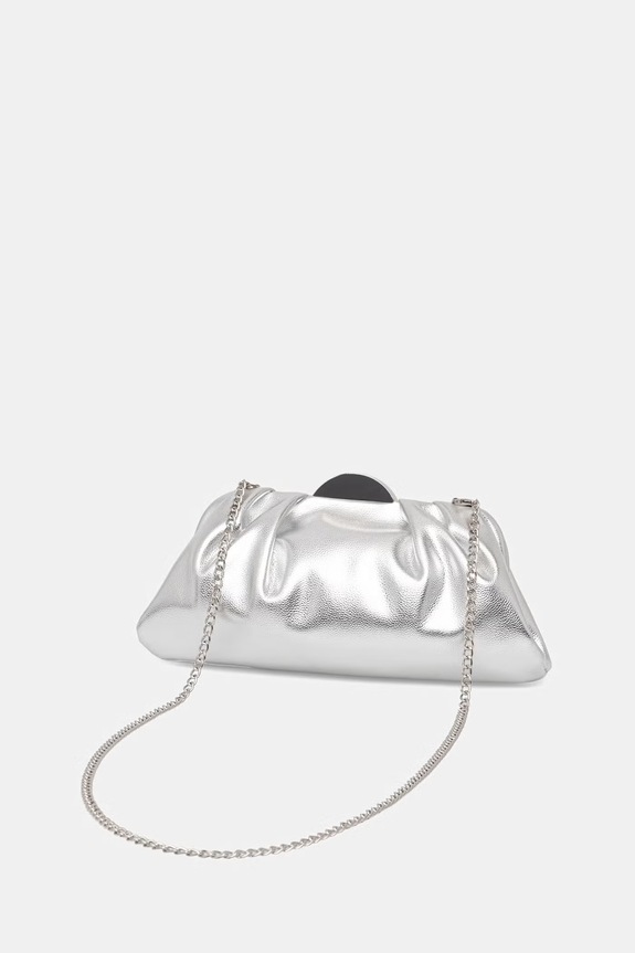 Accesorii Valentino Bags geantă plic pentru femei ISIDE VBS9YA17 argintiu