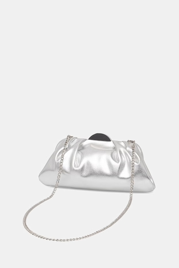 Accesorii Valentino Bags geantă plic pentru femei ISIDE VBS9YA17 argintiu