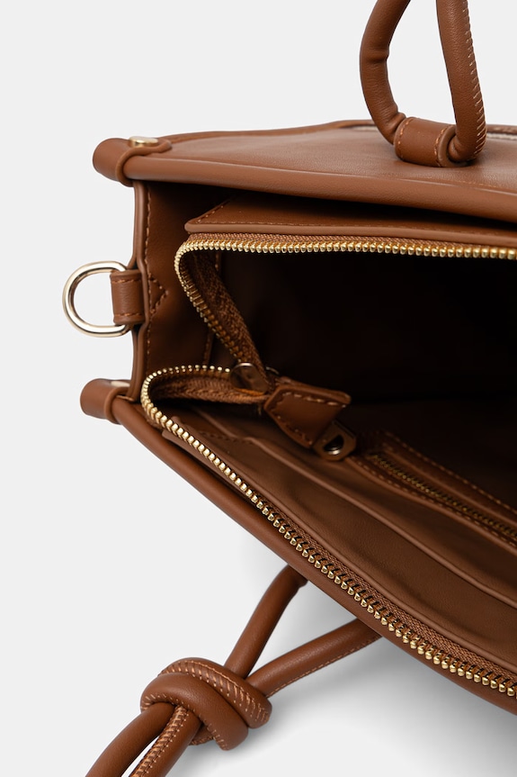 Valentino Bags crossbody kabelka dámska z imitácie kože AELLA VBS9ZW04 hnedá