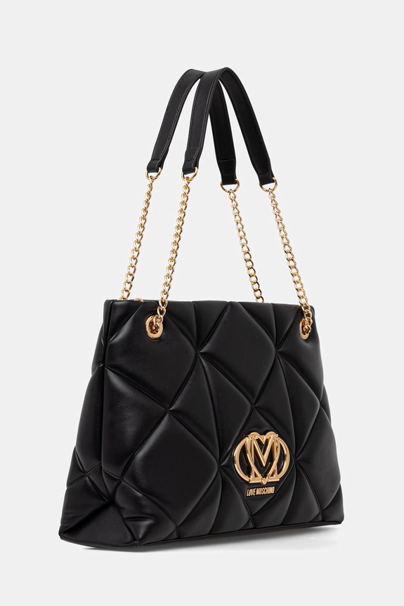 Love Moschino torebka shopper damska z imitacji skóry JC4040PP0OLC0000 czarny SS26