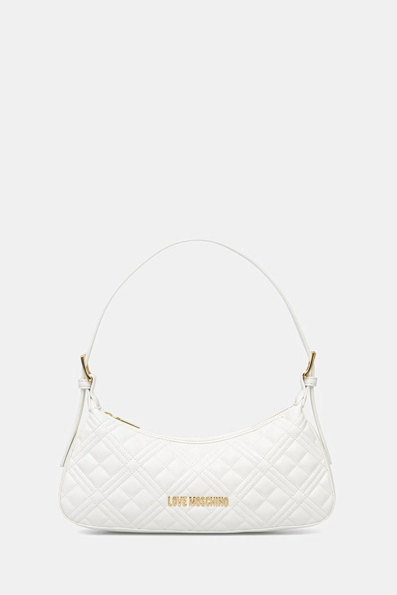 Love Moschino torebka bagietka damska z imitacji skóry biały JC4142PP0OLA0100