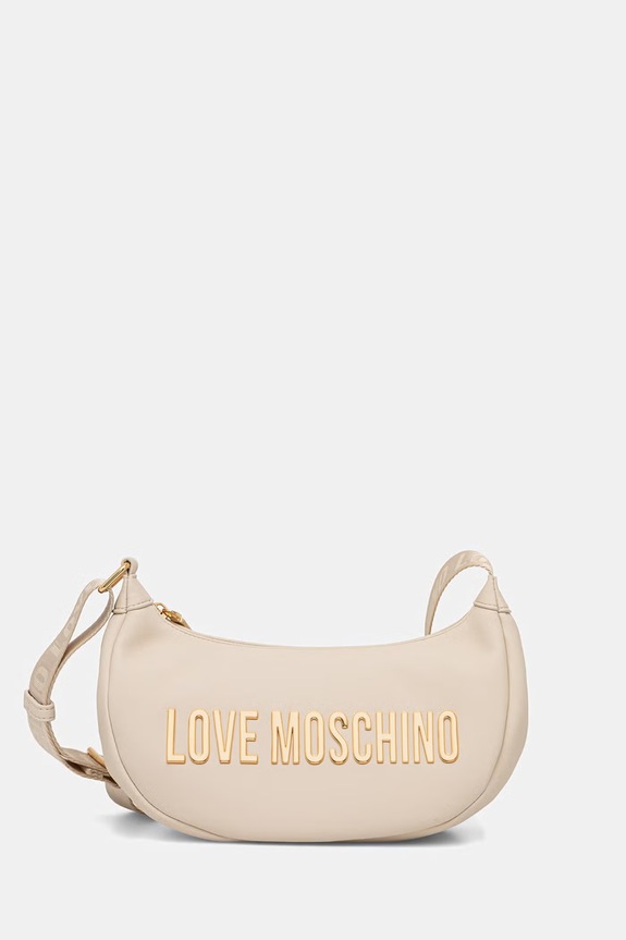 Love Moschino torebka rogal damska z imitacji skóry beżowy JC4245PP0OKD0110