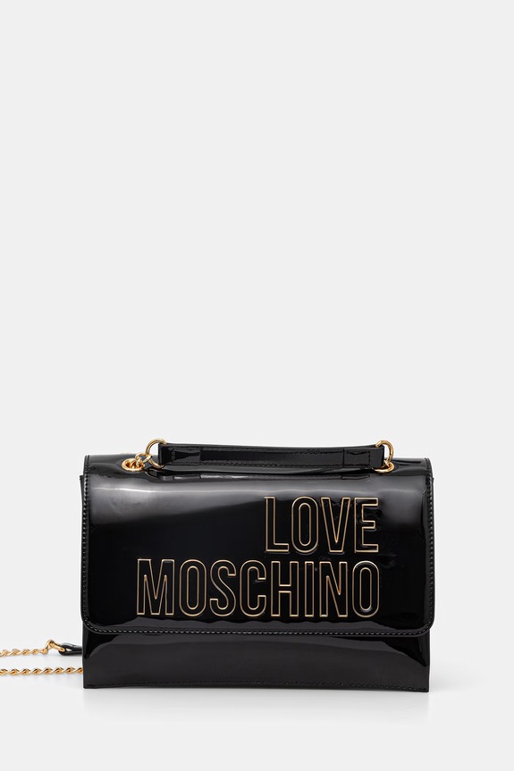 Love Moschino crossbody torba za žene od imitacije kože crna JC4246PP0OKE100A