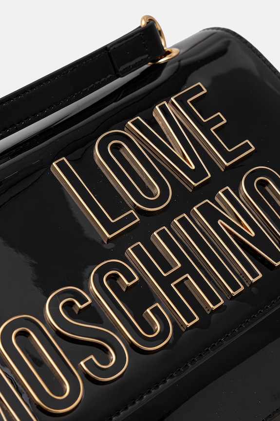 Love Moschino crossbody torba za žene od imitacije kože crna JC4246PP0OKE100A