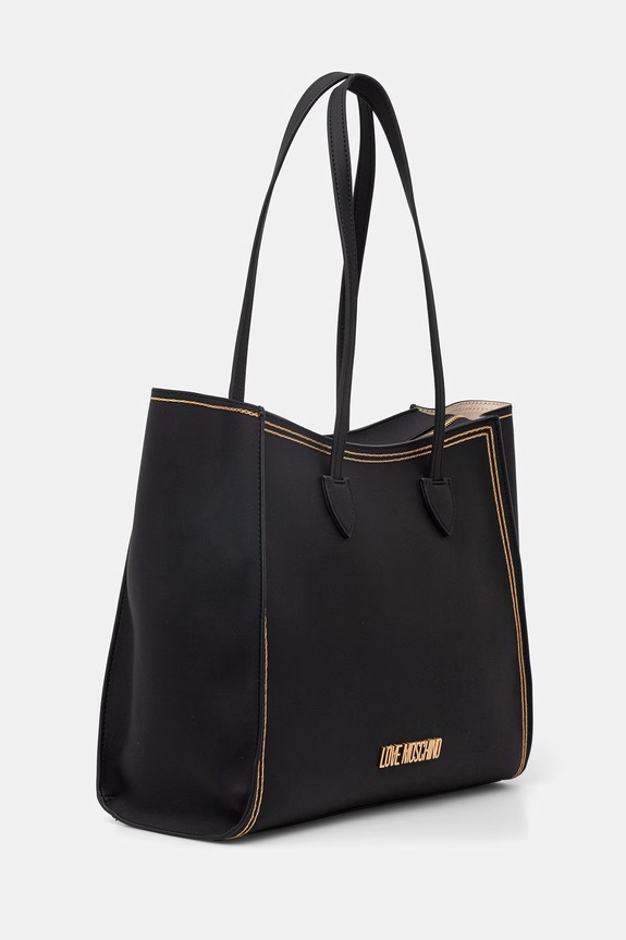 Love Moschino shopper torba za žene od imitacije kože JC4254PP0OKF0000 crna SS26