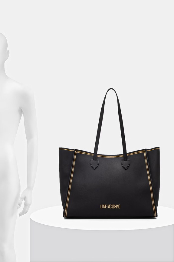 Love Moschino shopper torba za žene od imitacije kože JC4254PP0OKF0000 crna